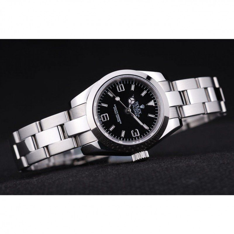Super Clone Rolex Explorer Black Dial SLR157 — bracelet detail