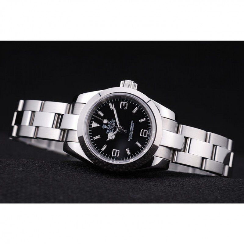 Super Clone Rolex Explorer Black Dial SLR157 — side profile