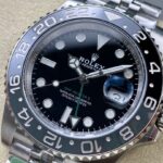 Super Clone Rolex GMT-Master II 126710GRNR “Bruce Wayne” Jubilee 2024 — dial close-up