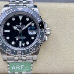 Super Clone Rolex GMT-Master II 126710GRNR “Bruce Wayne” Jubilee 2024 — movement / caseback view