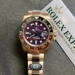 Super Clone Rolex GMT-Master II 126715CHNR Tiger Iron Dial — movement / caseback view