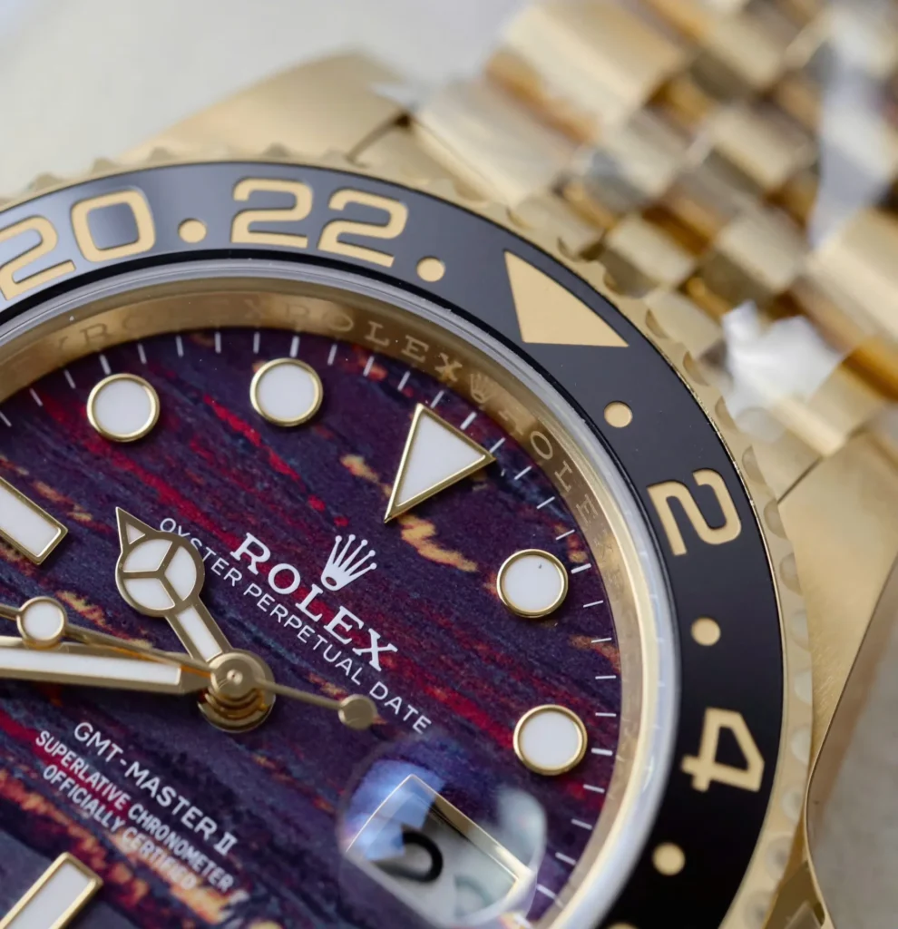 Super Clone Rolex GMT-Master II 126718GRNR Tiger Iron Dial — view 9