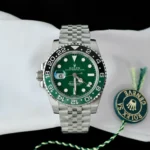 Super Clone Rolex GMT-Master II 126729VTNR Jubilee “Absinthe” — dial close-up