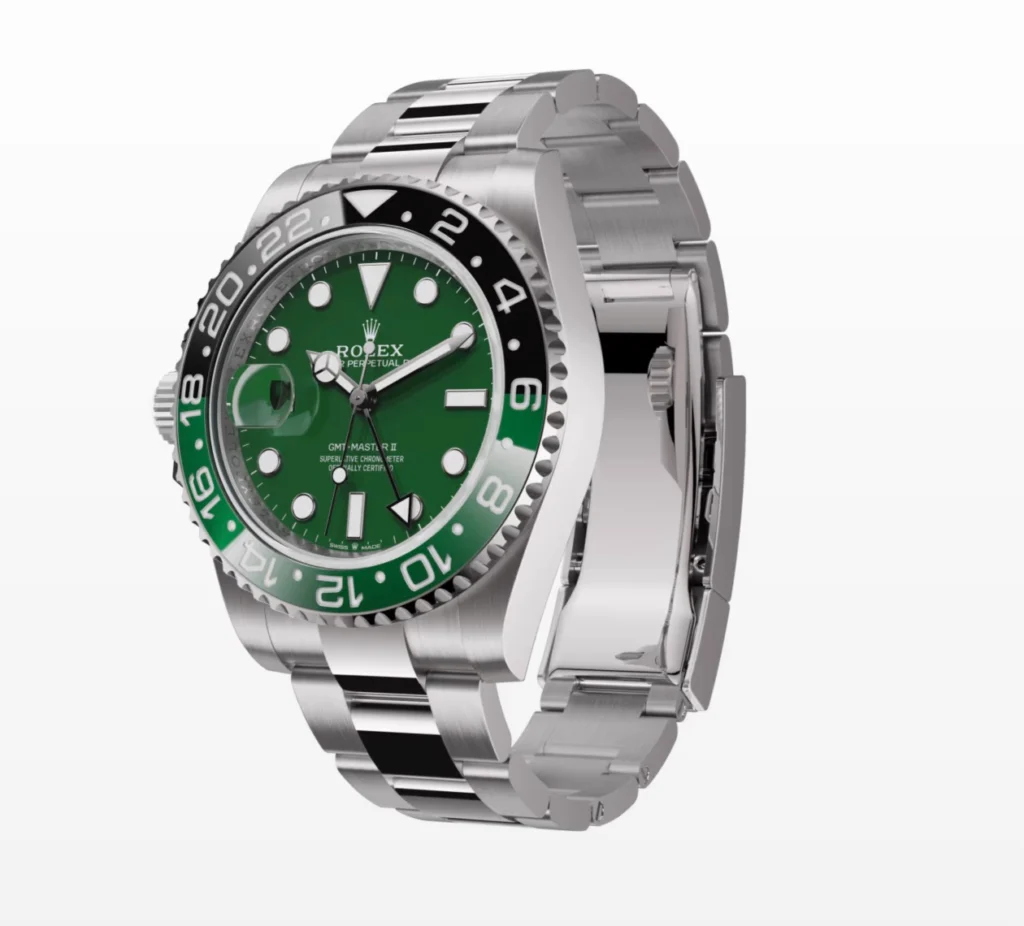 Super Clone Rolex GMT-Master II 126729VTNR Oyster “Absinthe” — case and bezel
