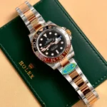 Super Clone Rolex GMT-Master II Black Dial 126711CHNR Root Beer — dial close-up