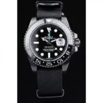 Super Clone Rolex GMT-Master II Black Dial REP016827 — dial close-up