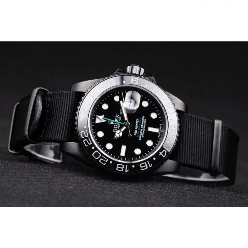 Super Clone Rolex GMT-Master II Black Dial REP016827 — side profile