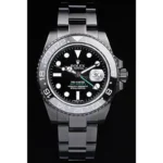 Super Clone Rolex GMT-Master II Black Dial REP016828 — dial close-up