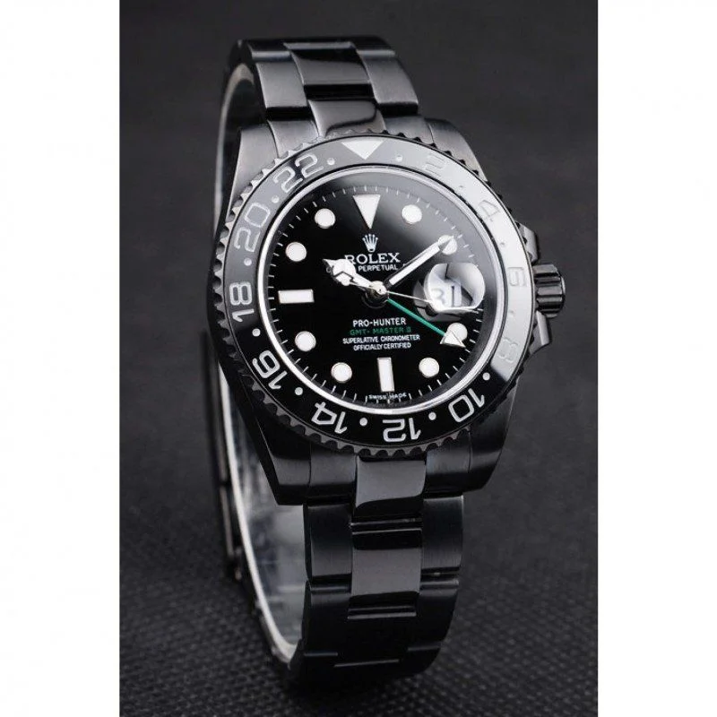 Super Clone Rolex GMT-Master II Black Dial REP016828 — case and bezel