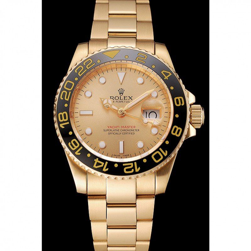 Super Clone Rolex GMT-Master II Gold Dial 1453749 — dial close-up