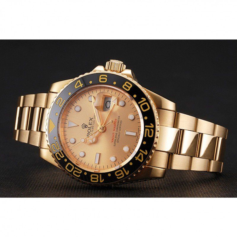 Super Clone Rolex GMT-Master II Gold Dial 1453749 — side profile