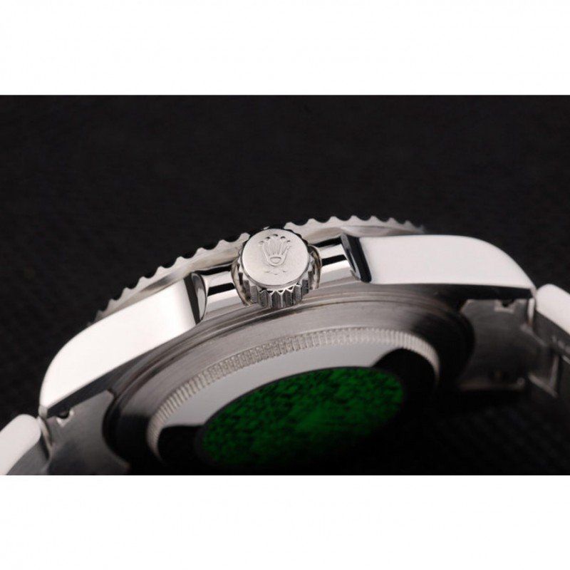 Super Clone Rolex GMT-Master II Green Dial SRL48 — on leather display
