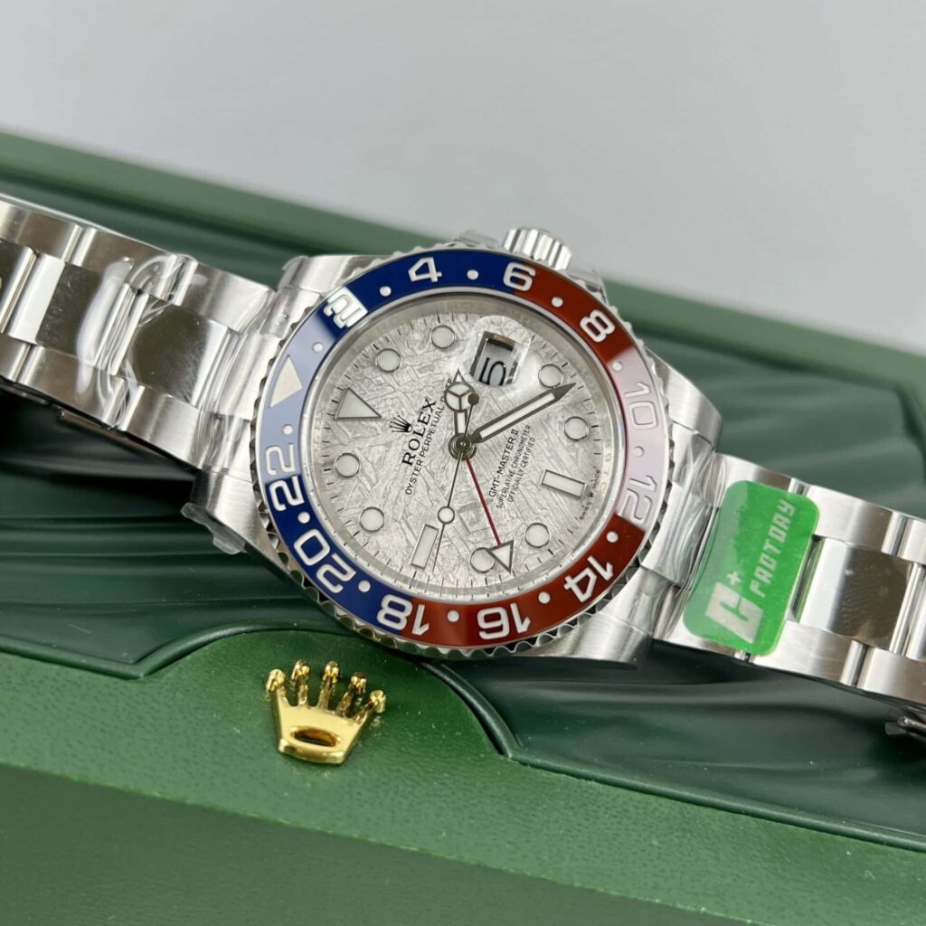 Super Clone Rolex GMT-Master II Meteorite Dial 126719BLRO “Superman” Oyster — side profile