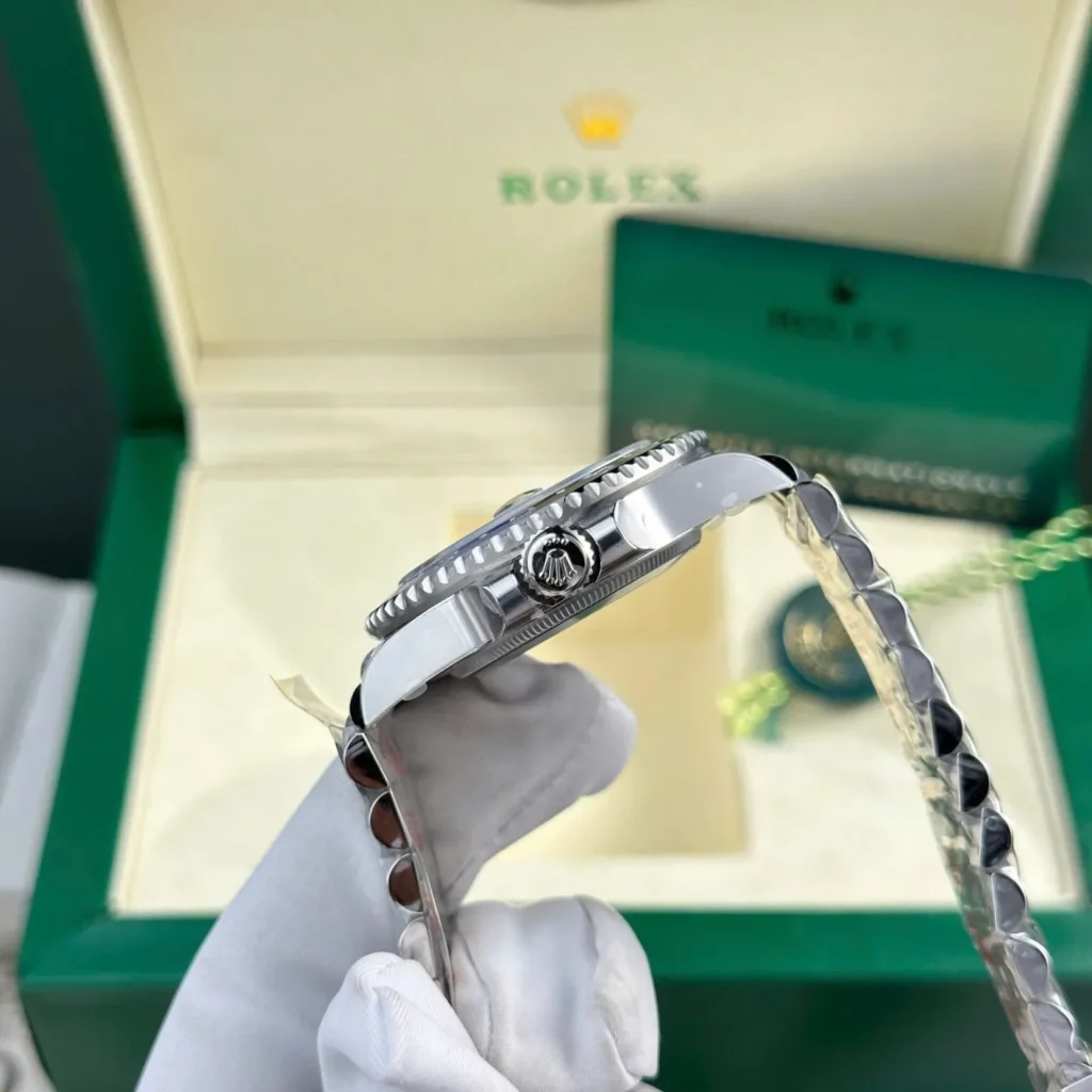 Super Clone Rolex GMT-Master II “Sprite” 126720VTNR — on leather display