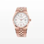 Super Clone Rolex Land-Dweller 36 mm Everose gold (2025) — dial close-up
