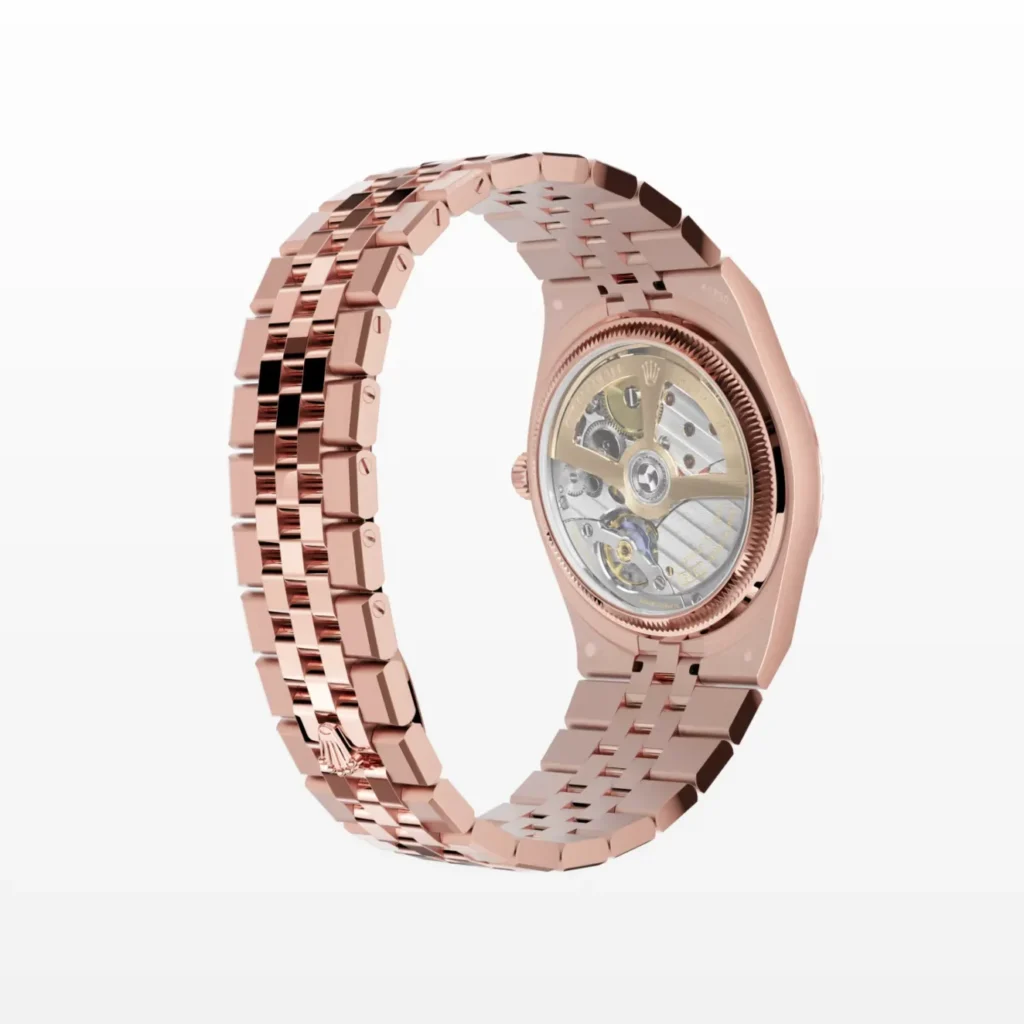 Super Clone Rolex Land-Dweller 36 mm Everose gold (2025) — clasp and links
