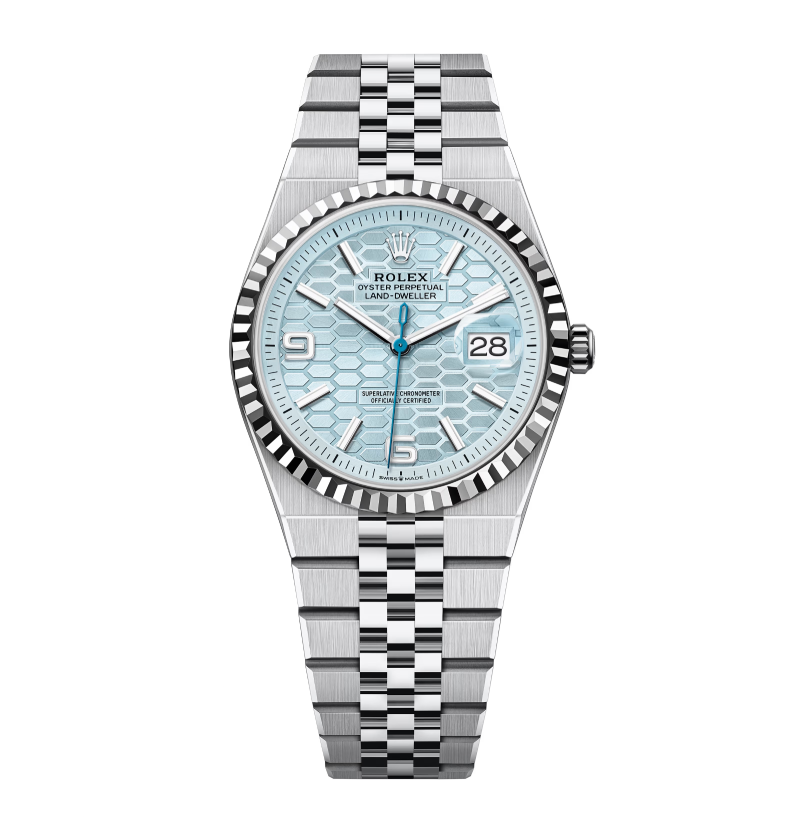 Super Clone Rolex Land-Dweller 36 mm Ice Blue Dial (2025)