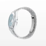 Super Clone Rolex Land-Dweller 36 mm Ice Blue Dial (2025) — case and bezel
