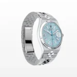 Super Clone Rolex Land-Dweller 36 mm Ice Blue Dial (2025) — movement / caseback view