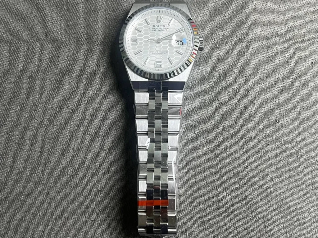 Super Clone Rolex Land-Dweller 36 mm Stainless Steel (2025) — dial close-up