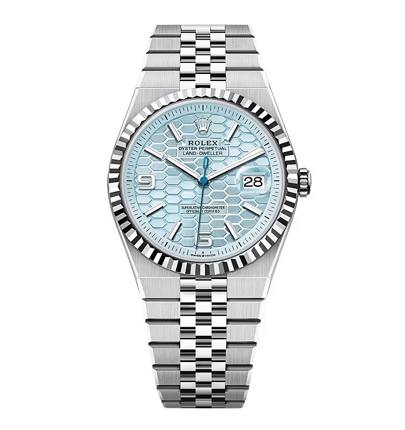 Super Clone Rolex Land-Dweller 40 mm Ice Blue Dial (2025)