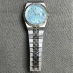 Super Clone Rolex Land-Dweller 40 mm Ice Blue Dial (2025) — dial close-up
