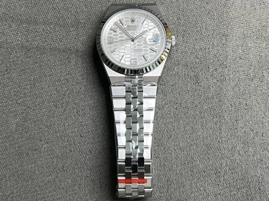Super Clone Rolex Land-Dweller 40 mm Stainless Steel (2025) — dial close-up