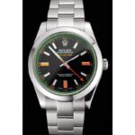 Super Clone Rolex Milgauss Black Dial REP016836 — dial close-up
