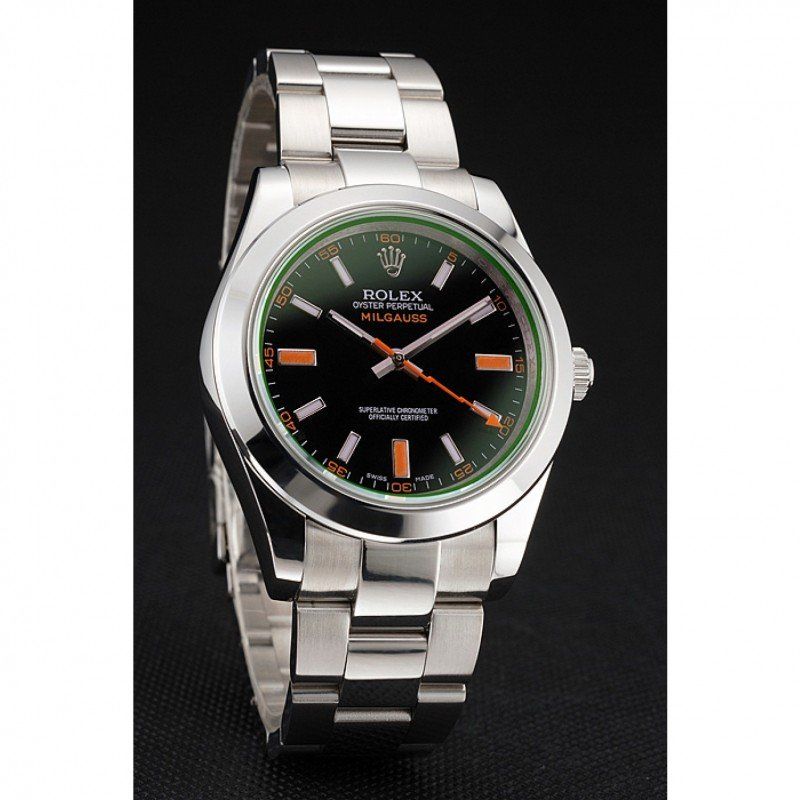 Super Clone Rolex Milgauss Black Dial REP016836 — case and bezel