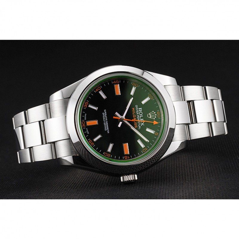 Super Clone Rolex Milgauss Black Dial REP016836 — bracelet detail