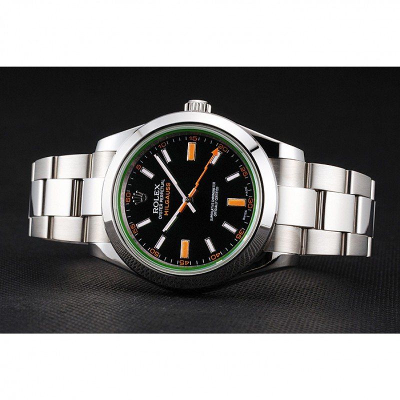 Super Clone Rolex Milgauss Black Dial REP016836 — side profile