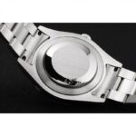 Super Clone Rolex Milgauss Black Dial REP016836 — on leather display