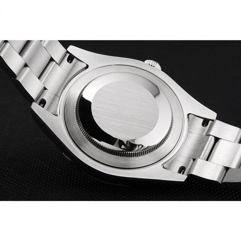 Super Clone Rolex Milgauss Black Dial REP016836 — on leather display