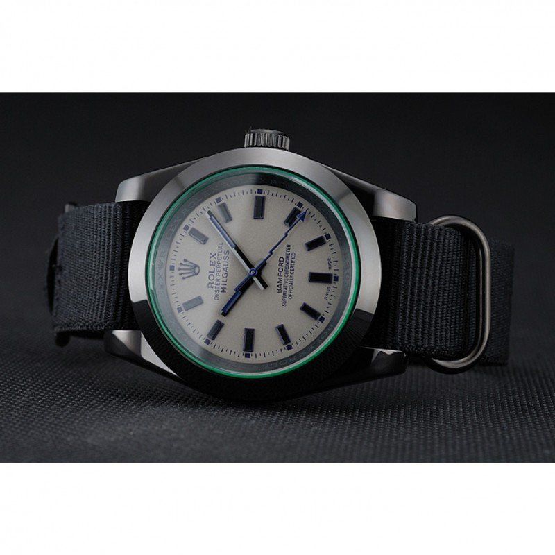Super Clone Rolex Milgauss White Dial 622000 — side profile