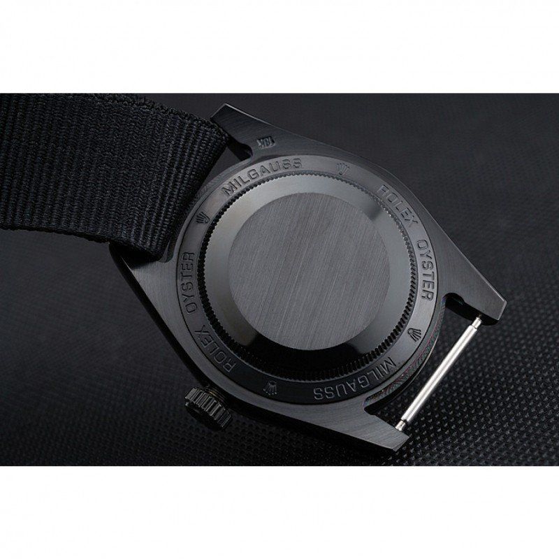Super Clone Rolex Milgauss White Dial 622000 — on leather display
