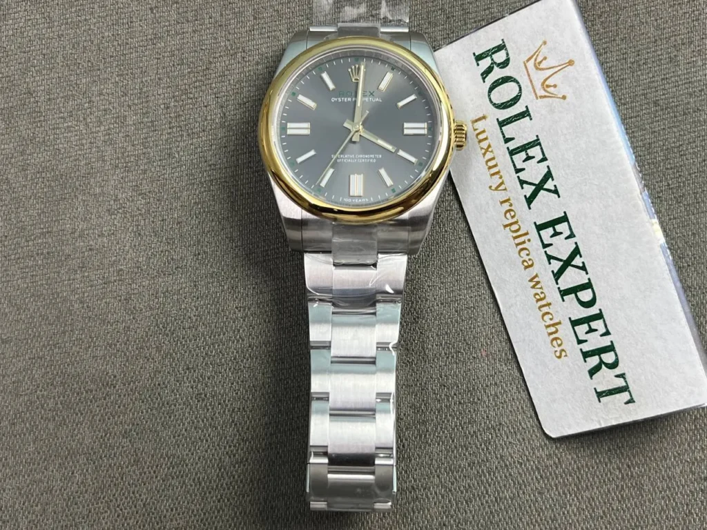 Super Clone Rolex Oyster Perpetual “100 Years” (2026) Super Clone — dial close-up
