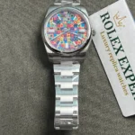 Super Clone Rolex Oyster Perpetual Jubilee Motif (2026) Super Clone — dial close-up