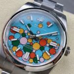Super Clone Rolex Oyster Perpetual Turquoise Dial 124300 41 mm — case and bezel