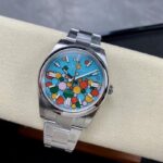 Super Clone Rolex Oyster Perpetual Turquoise Dial 124300 41 mm — bracelet detail