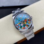 Super Clone Rolex Oyster Perpetual Turquoise Dial 124300 41 mm — side profile