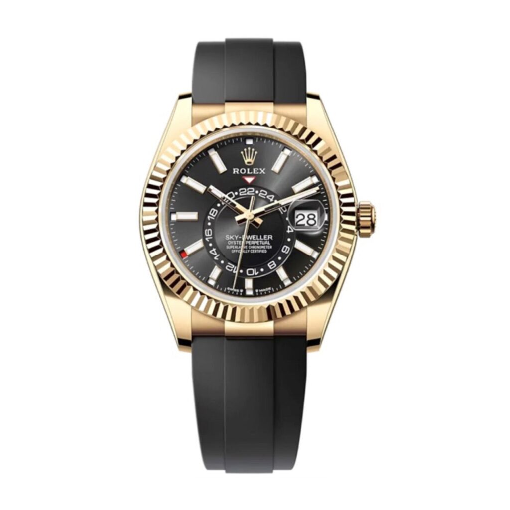 Super Clone Rolex Sky-Dweller Bright black Dial 336238