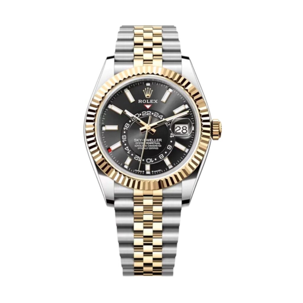 Super Clone Rolex Sky-Dweller Bright black Dial 336933 Jubilee