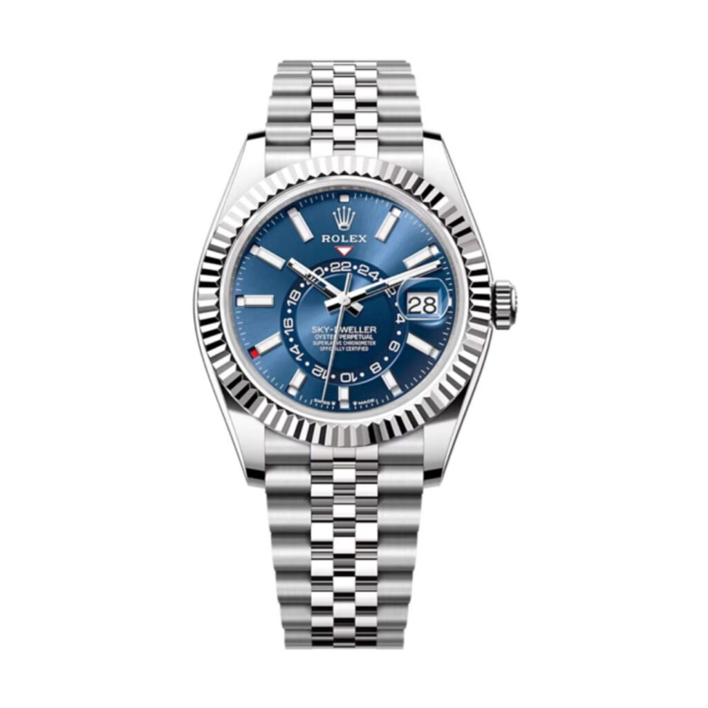 Super Clone Rolex Sky-Dweller Bright blue Dial 336934 Jubilee