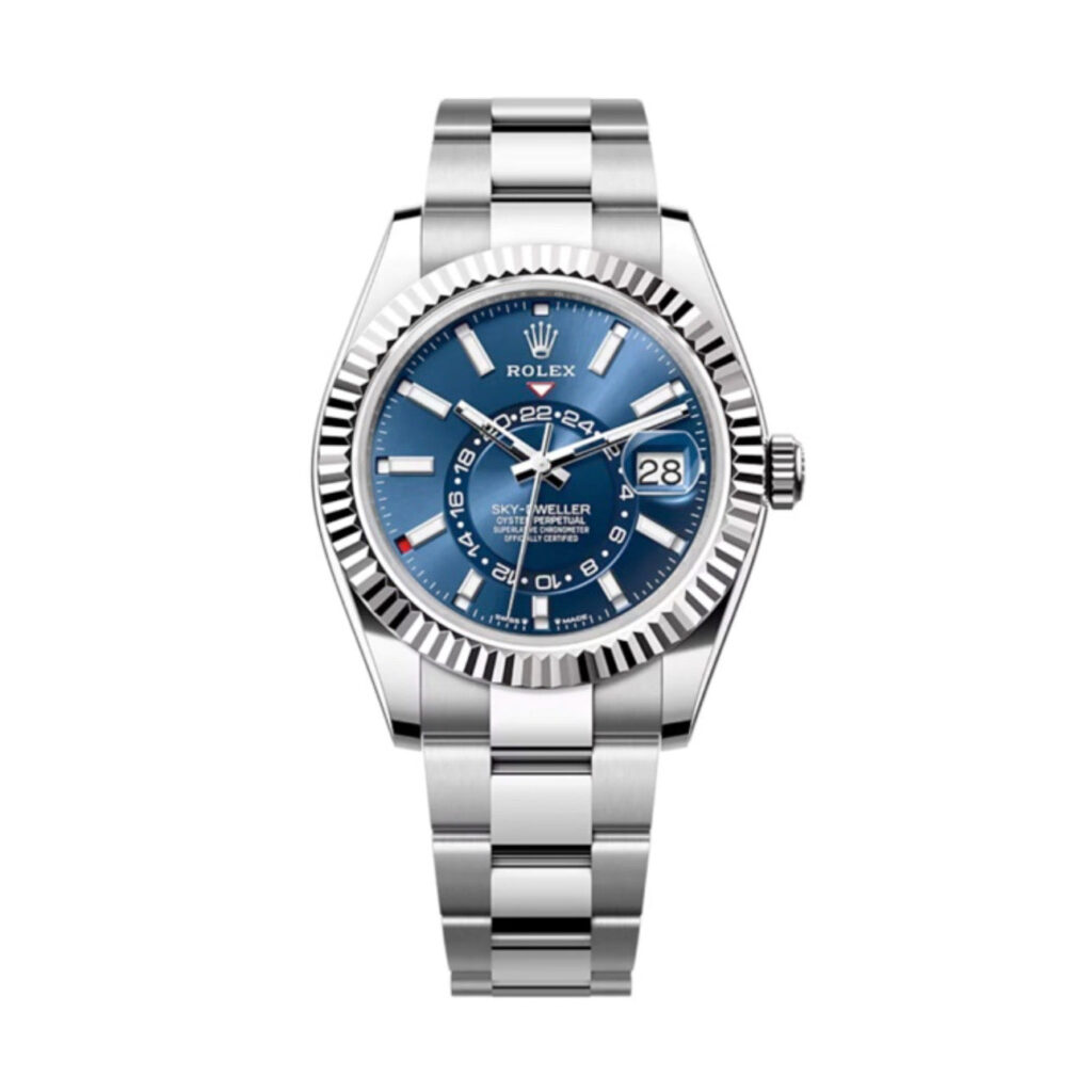 Super Clone Rolex Sky-Dweller Bright blue Dial 336934 Oyster
