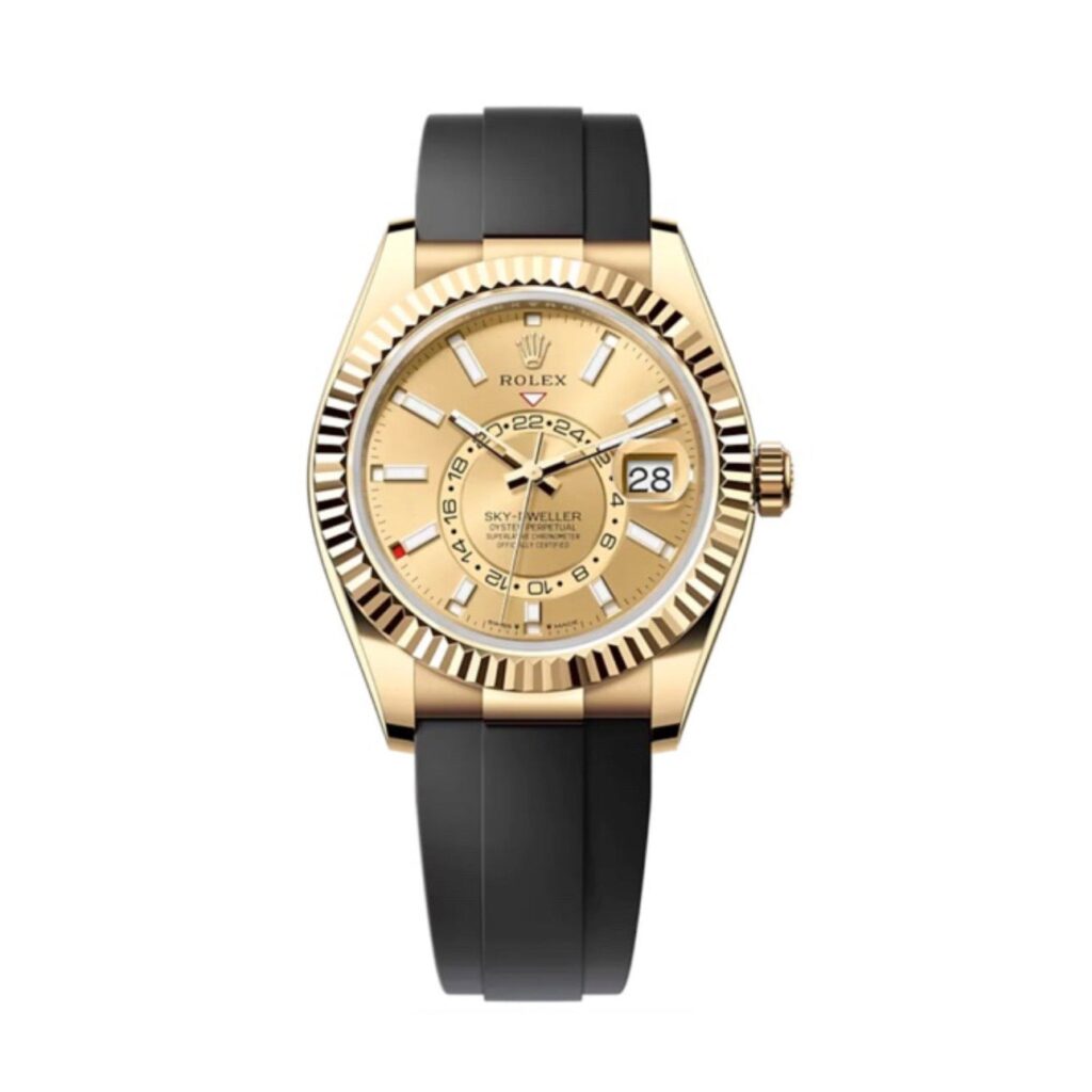 Super Clone Rolex Sky-Dweller Champagne Dial 336238