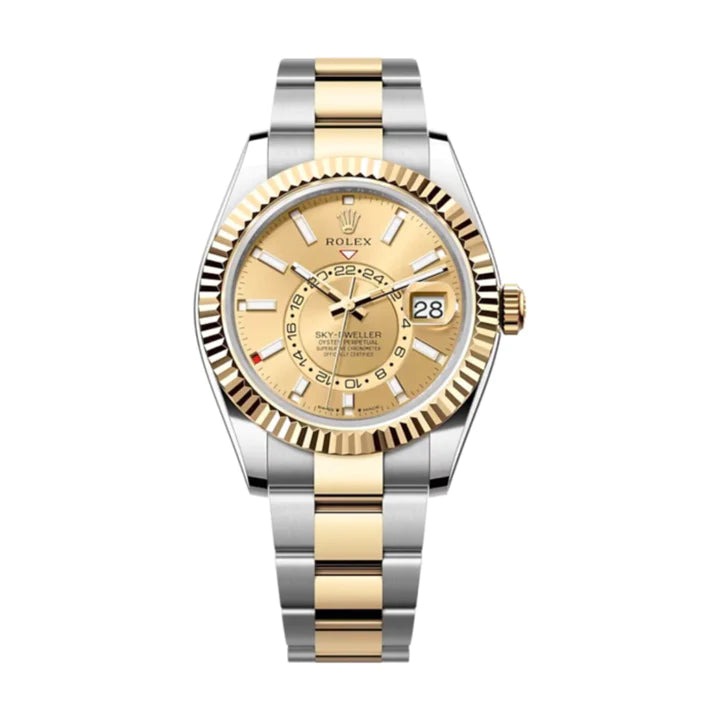 Super Clone Rolex Sky-Dweller Champagne Dial 336933