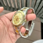 Super Clone Rolex Sky-Dweller Champagne Dial 336933 — bracelet detail