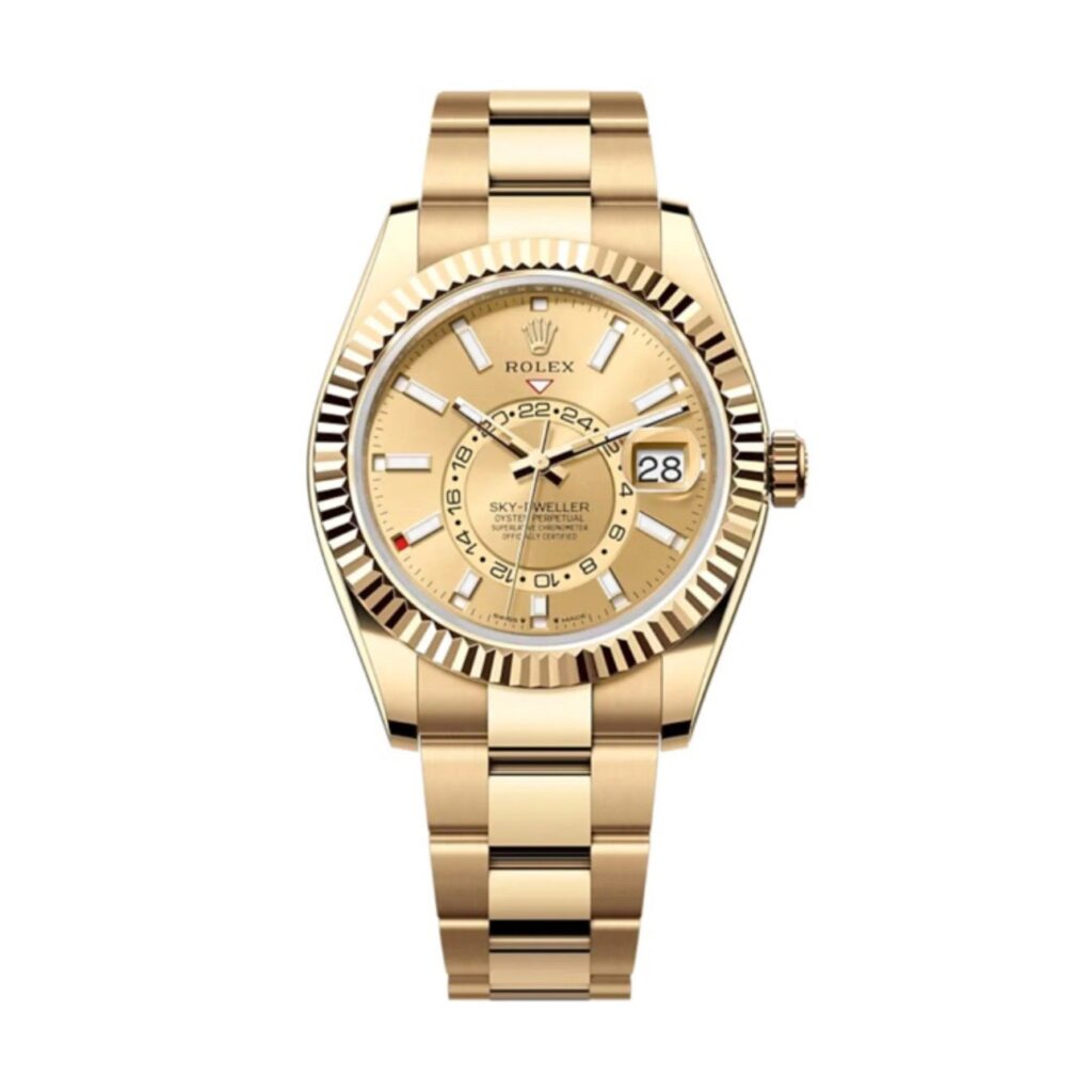 Super Clone Rolex Sky-Dweller Champagne Dial 336938