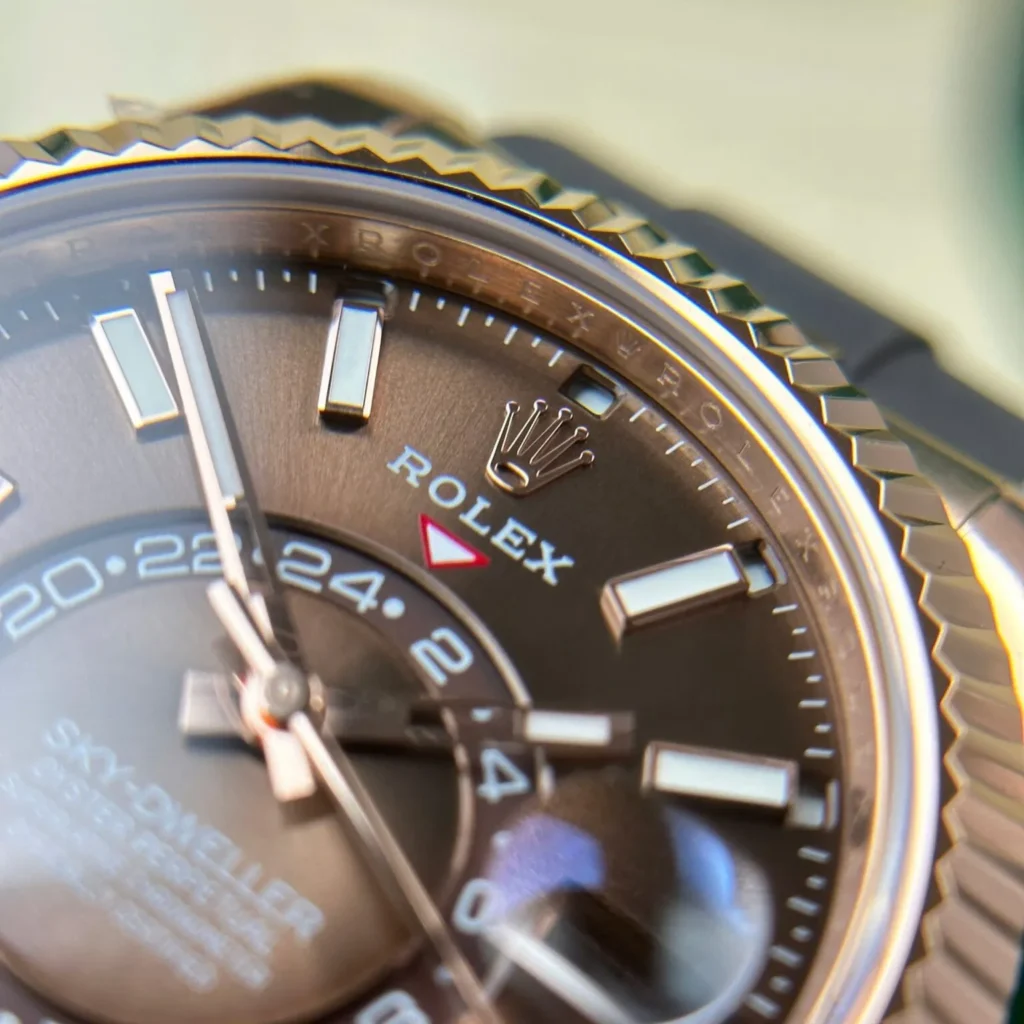 Super Clone Rolex Sky-Dweller Chocolate Dial 336235 — movement / caseback view