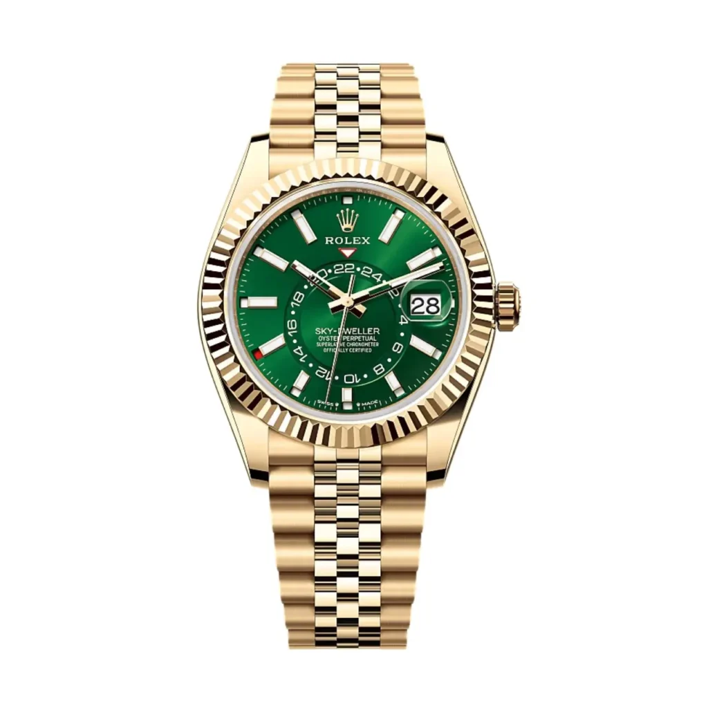 Super Clone Rolex Sky-Dweller Green Dial 336938 (Jubilee)